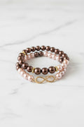 Pearl Duo Beaded Bracelet Set
