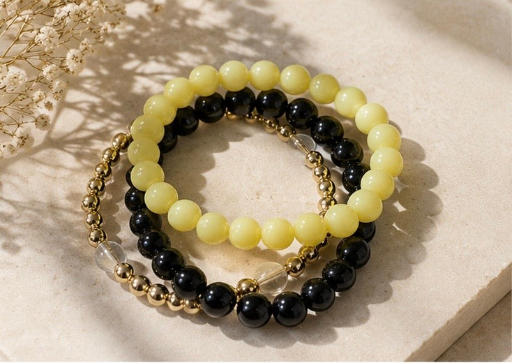 Neon Noir Stack Bracelet Set