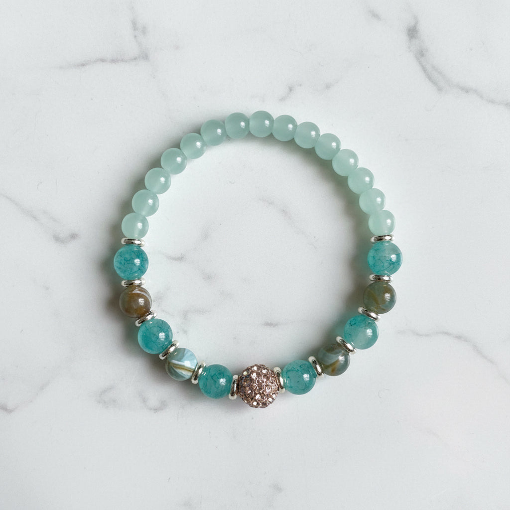 Green Aventurine & Turquoise Crystal Bracelet