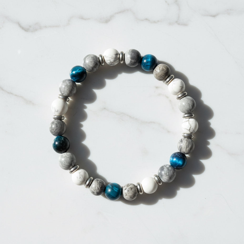 Quartz & Labradorite Gemstone Bracelet