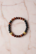 Black Onyx & Red Tiger's Eye Bracelet