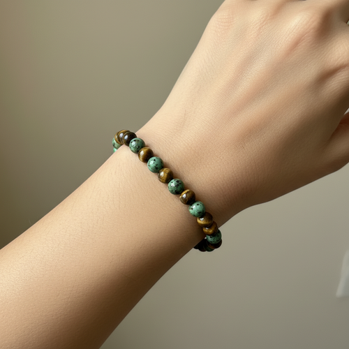 African Turquoise & Tiger Eye – Wrist