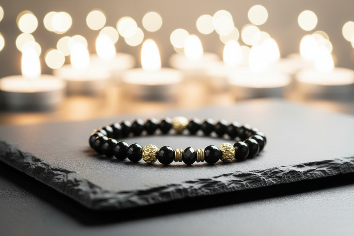 Black Onyx Bracelet - Bright Display