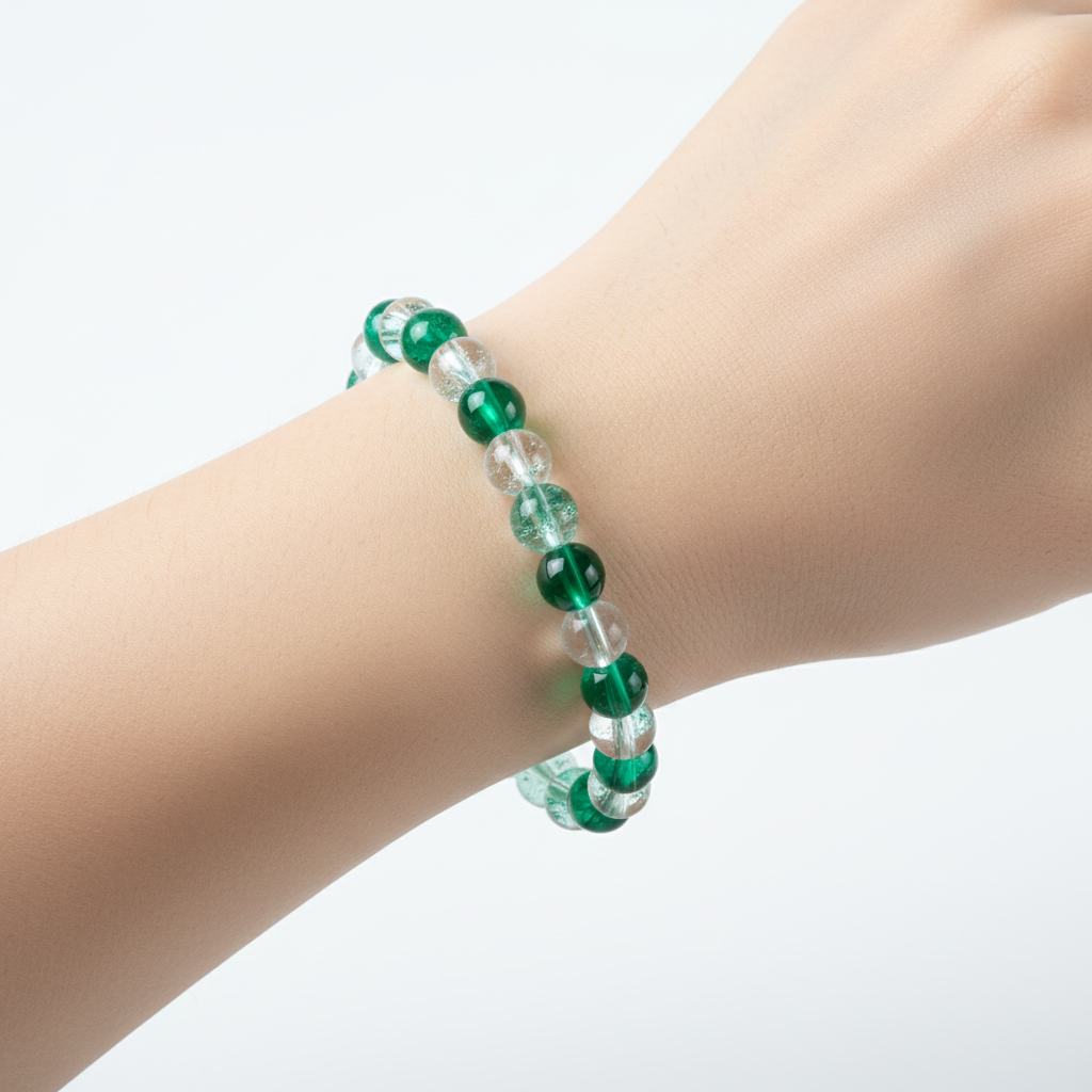 Deep Green Clear Bracelet