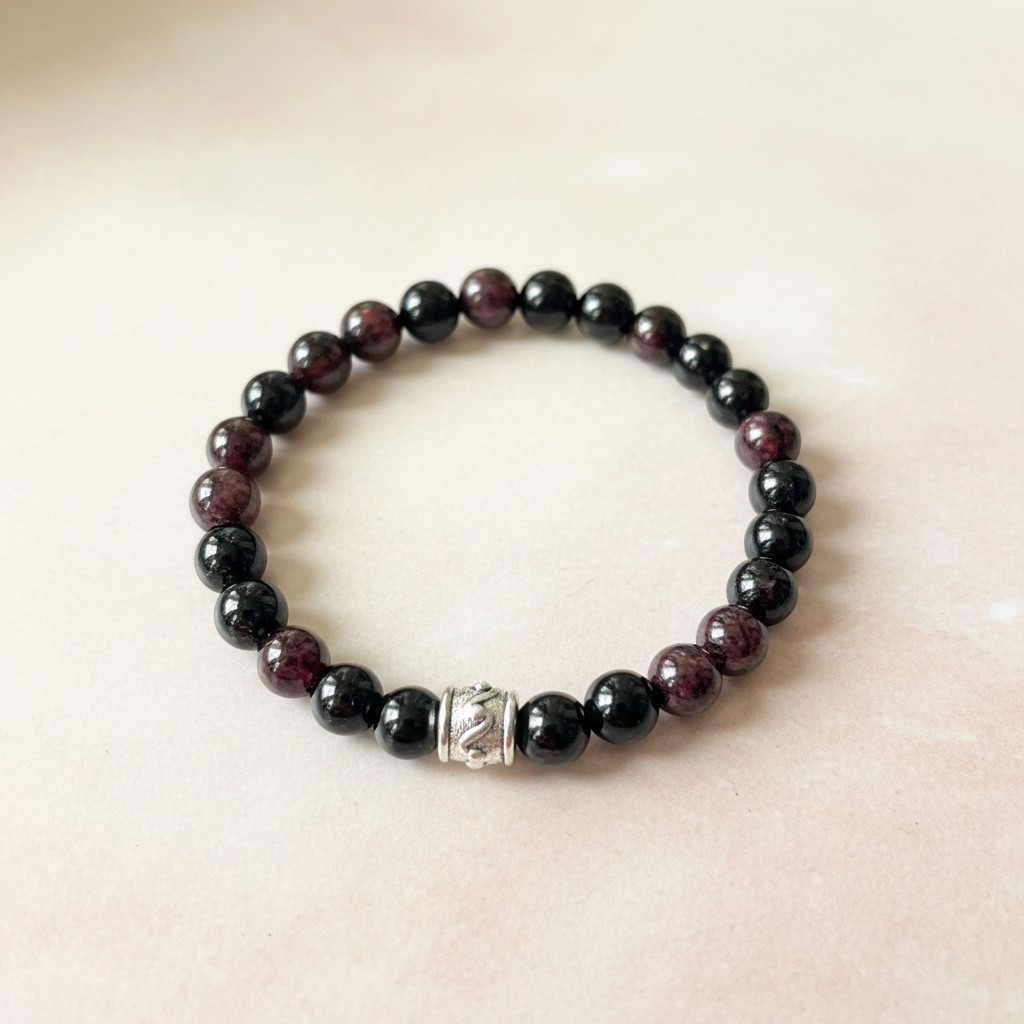 Garnet Rose Quartz Citrine Bracelet