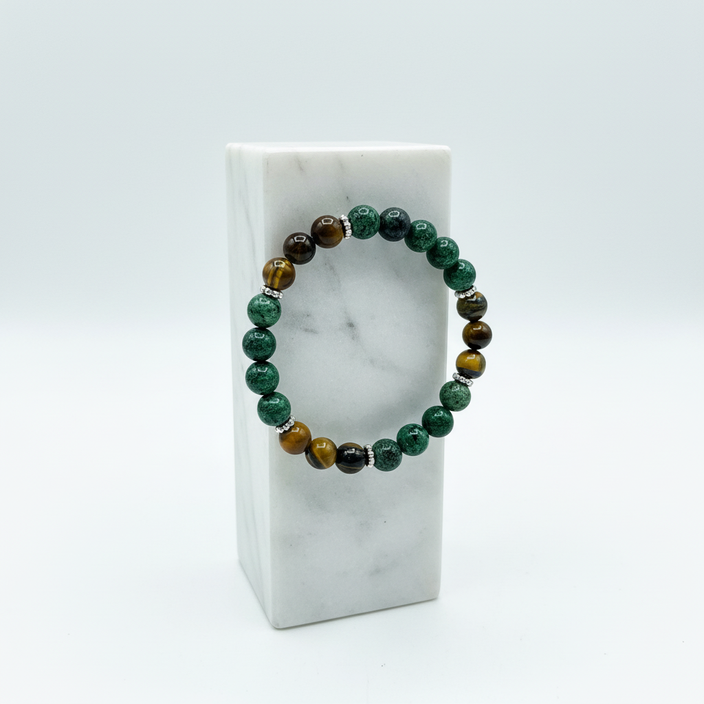 Green Crackle & Tiger Eye – Stand
