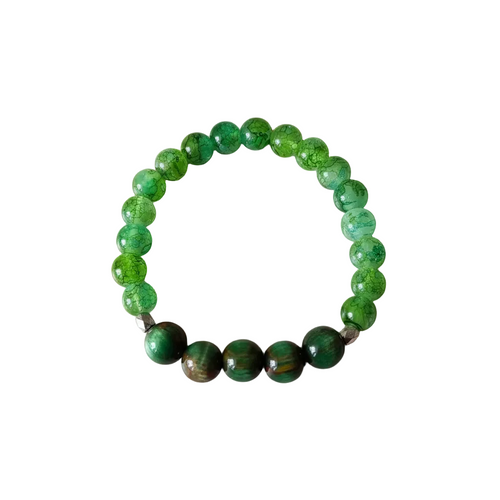 Green Tiger Eye Lava Rock Flat Lay