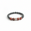 Hematite Red Coral Bracelet
