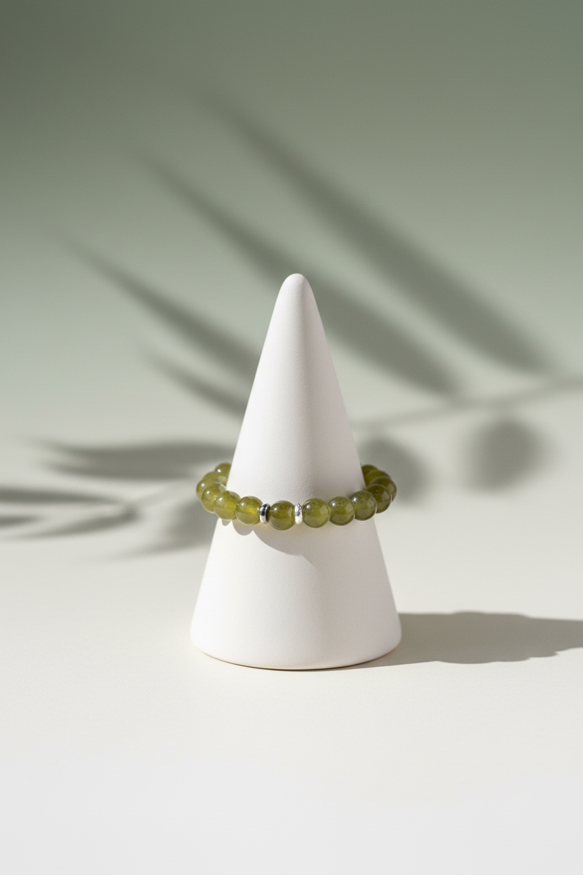 Olive Green Jade Bracelet