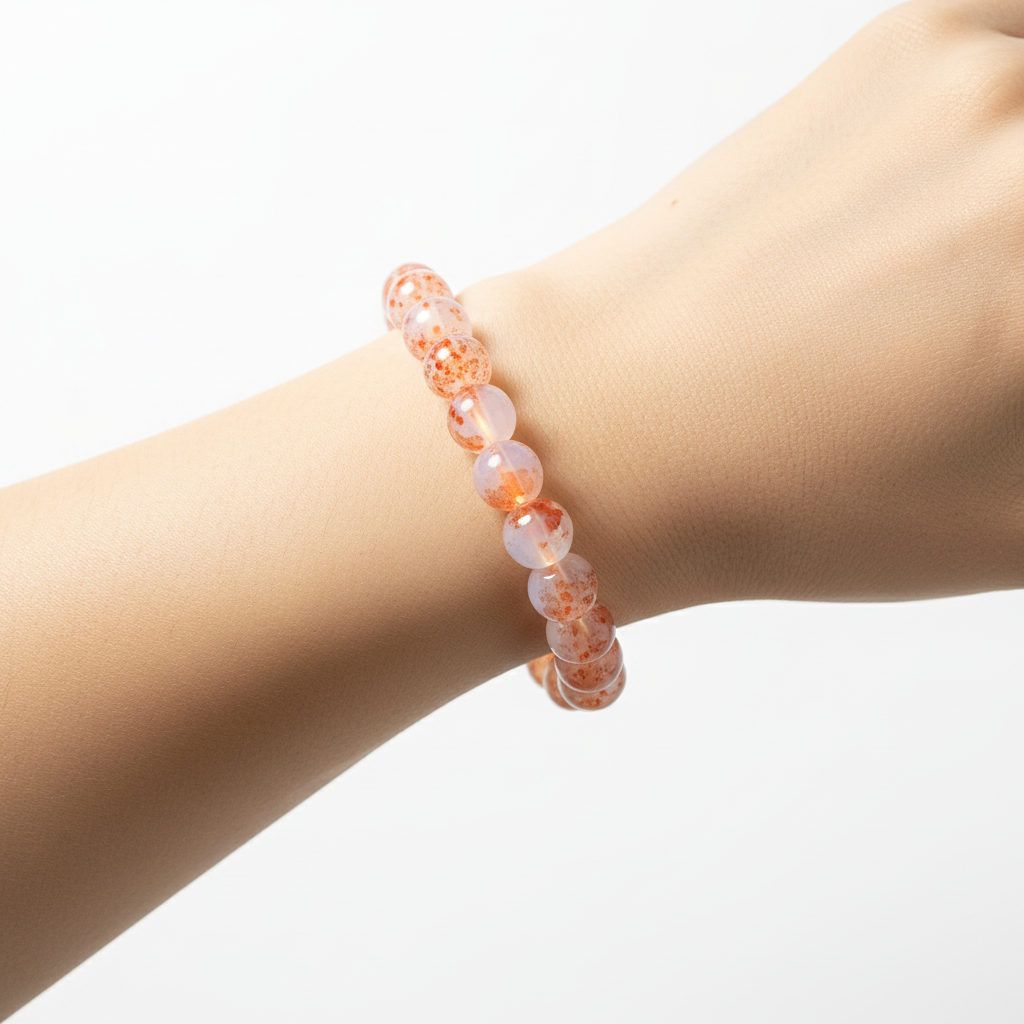 Orange Red Speckled Bracelet