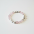 Pink Quartz & White Howlite Bracelet – Pink Rose Petals