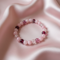 Rose Quartz & Crackle Glass Bracelet