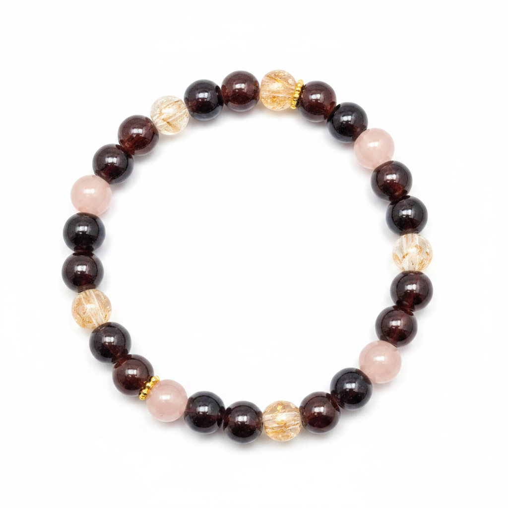 Rose Quartz Pearl Crystal Bracelet