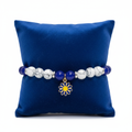 Royal Blue & Black Marble Bracelet – Blue Velvet Pillow