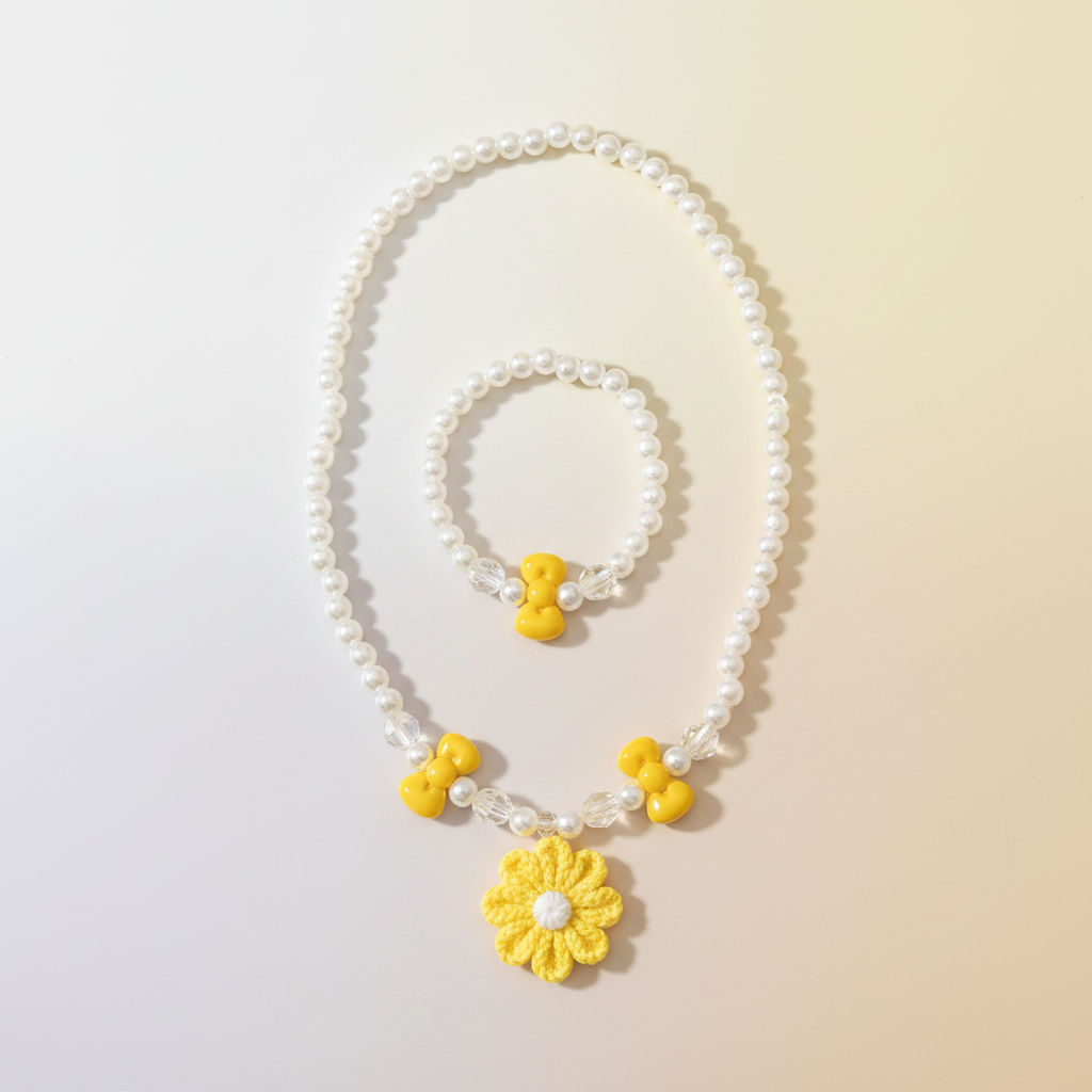 White Yellow Daisy Set