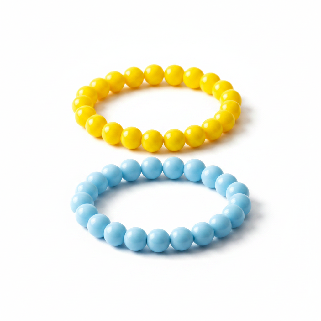Blue & Yellow Bracelet Set