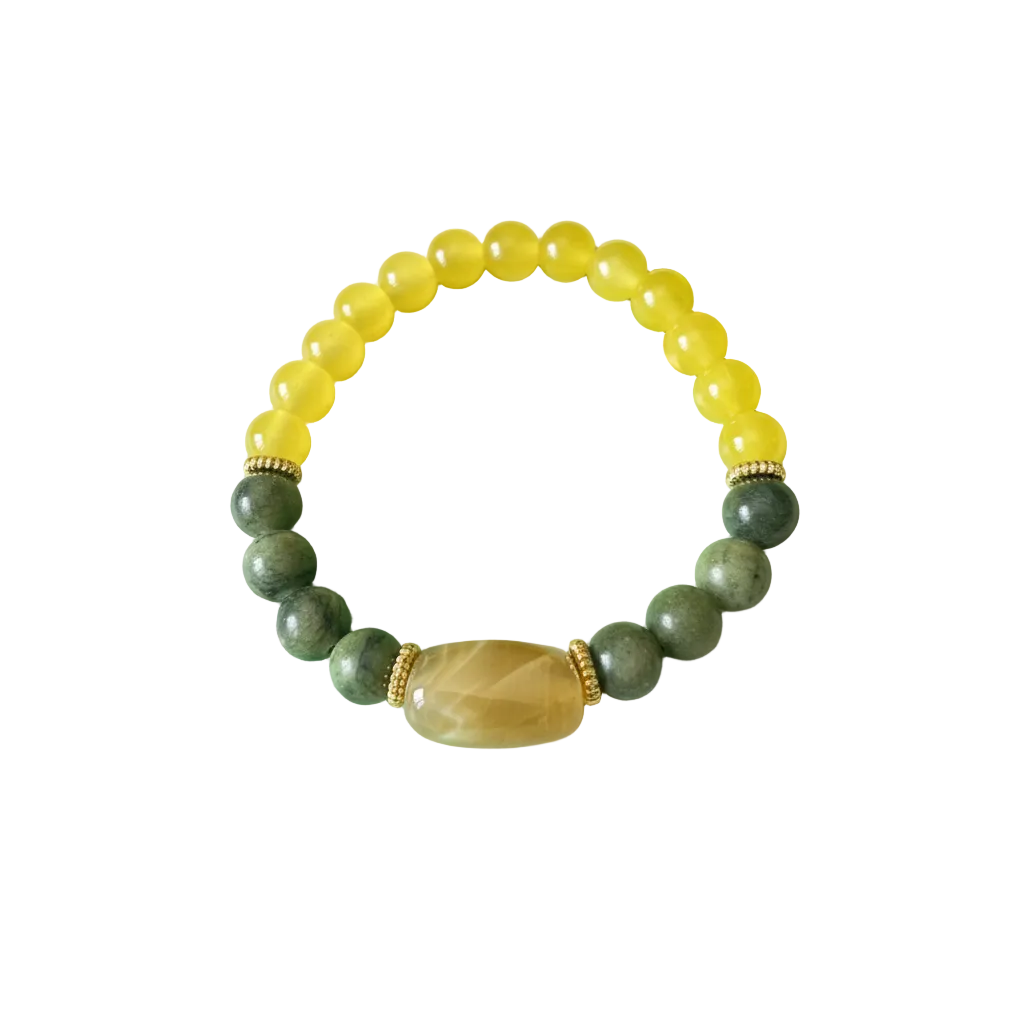 Yellow Jade Green Labradorite - Watercolor